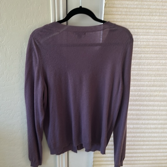 Gap Purple Cashmere Cardigan Sweater XL - Picture 4 of 6